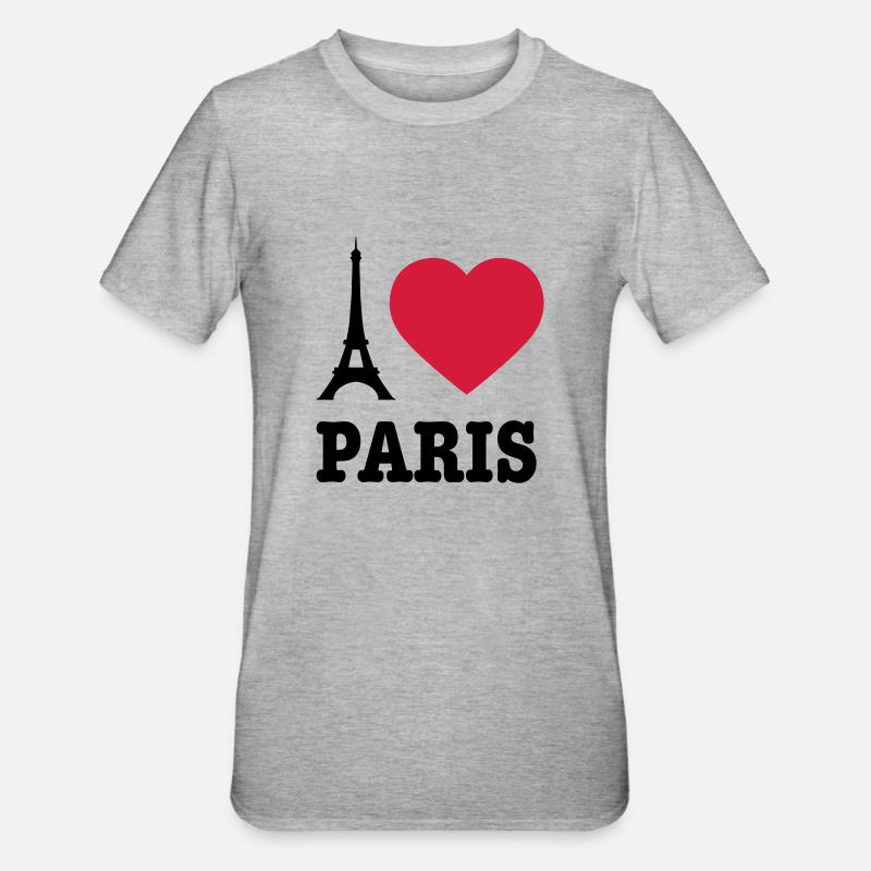 J'adore Paris - T-shirt polycoton Unisexe - gris chiné
