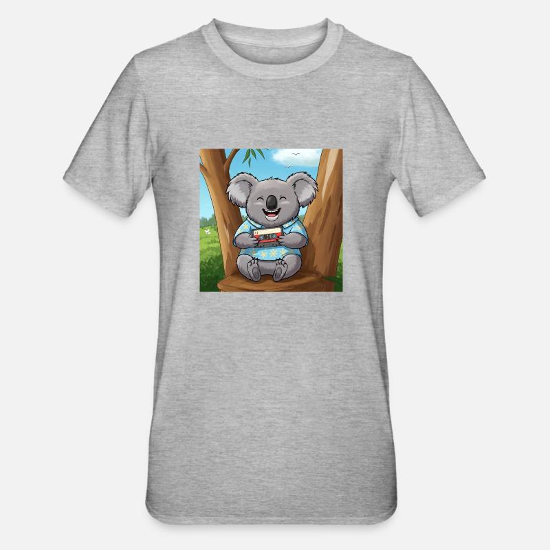 Le Koala Musical - T-shirt polycoton Unisexe - gris chiné