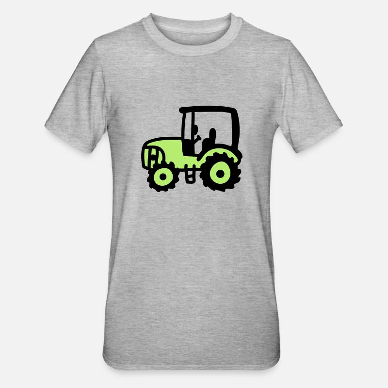 Traktor - Unisex Polycotton T-Shirt - Grau meliert