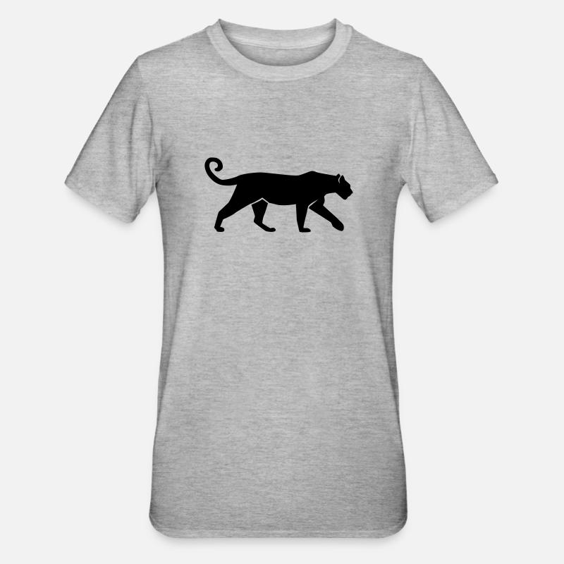 Leopard - T-shirt polycoton Unisexe - gris chiné
