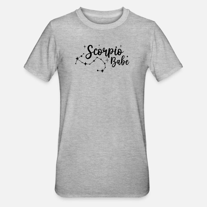 Scorpio Babe - T-shirt polycoton Unisexe - gris chiné