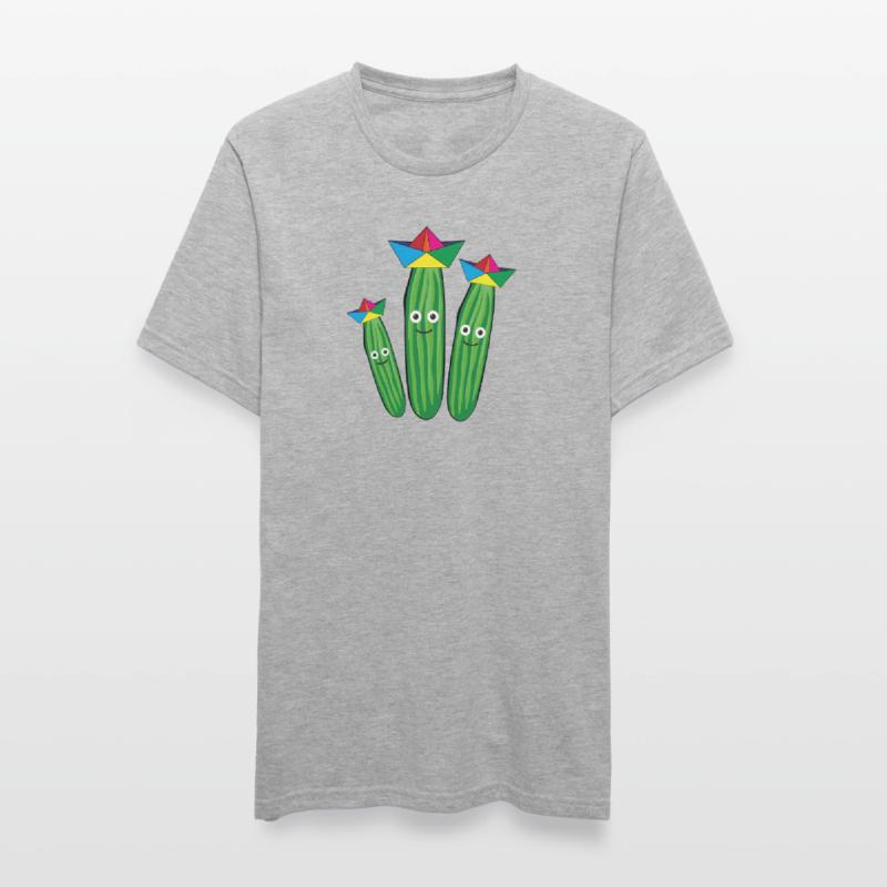 Trio de concombre,Concombre,Concombre,Concombre,Concombre,Concombre,Chapeau, Navire T-shirt polycoton Unisexe