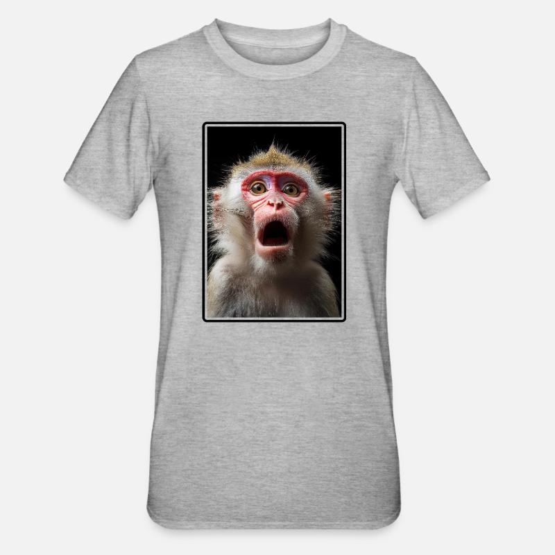 Macaque Macaque - T-shirt polycoton Unisexe - gris chiné