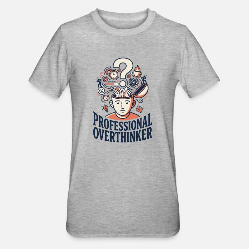 Profi Overthinker - Unisex Polycotton T-Shirt - Grau meliert