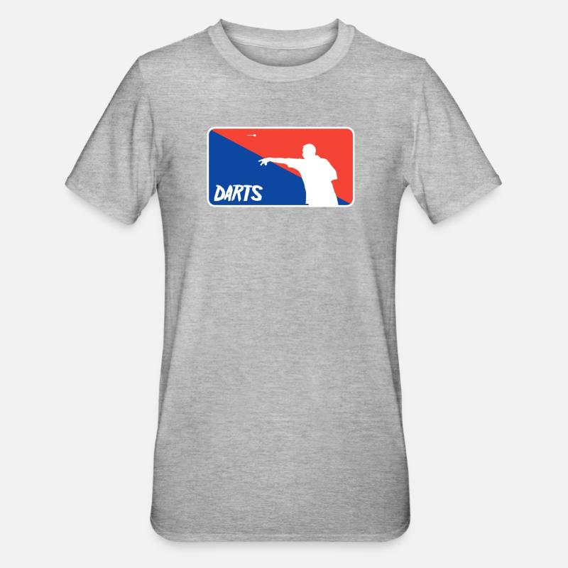Dartplayer - Unisex Polycotton T-Shirt - Grau meliert