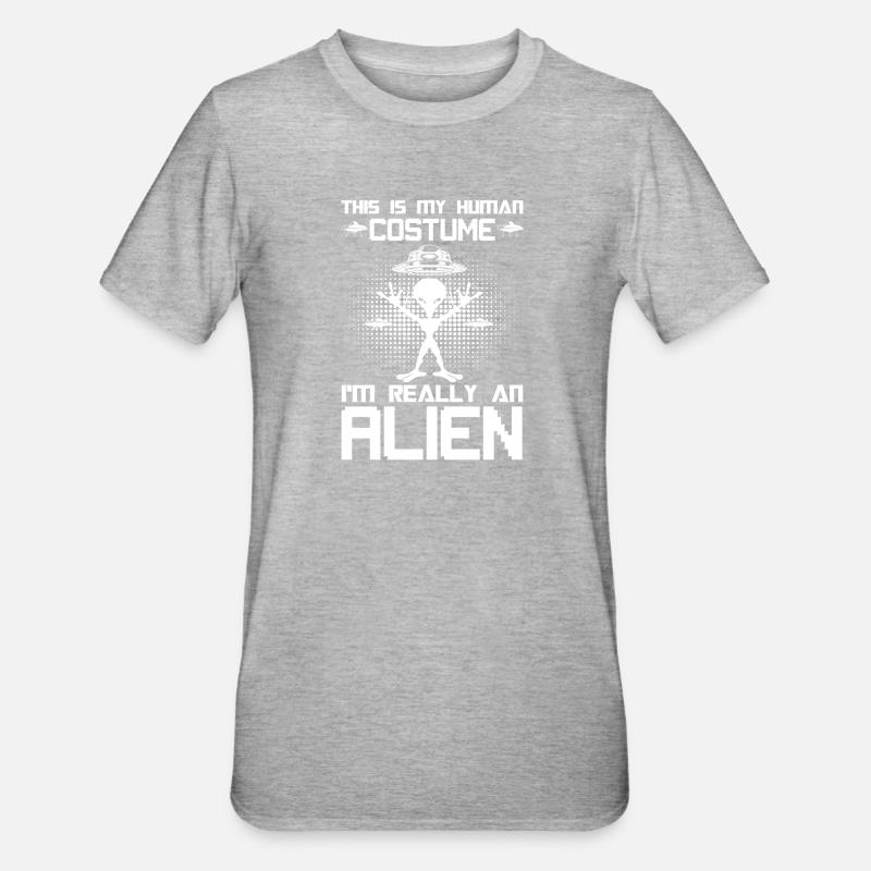 Graffiti Drops UFO Mystère - T-shirt polycoton Unisexe - gris chiné