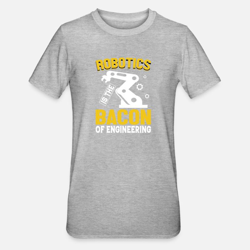 Roboter Programmierer Automatisierungstechniker - Unisex Polycotton T-Shirt - Grau meliert