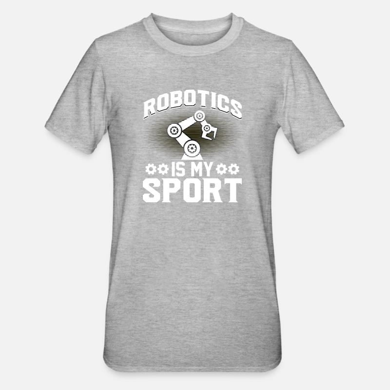 Roboter Programmierer Automatisierungstechniker - Unisex Polycotton T-Shirt - Grau meliert