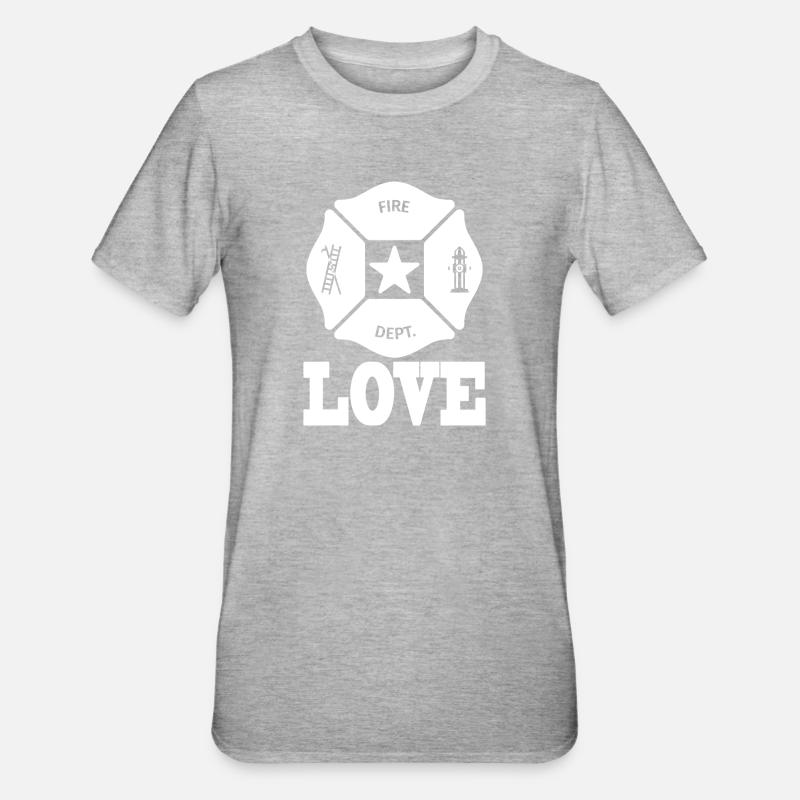 Pompier Cadeau Pompier Pompier - T-shirt polycoton Unisexe - gris chiné