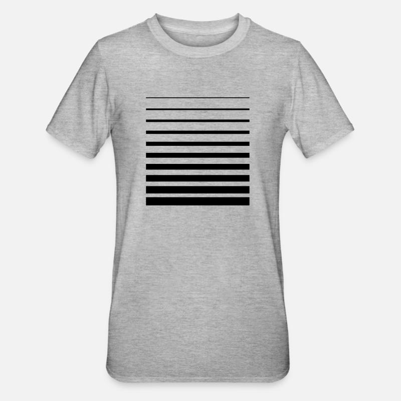Lignes Gradient Graphique - T-shirt polycoton Unisexe - gris chiné