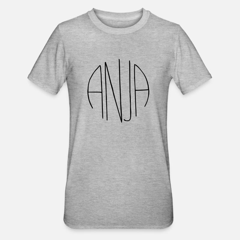 Anja Geschenk - Unisex Polycotton T-Shirt - Grau meliert