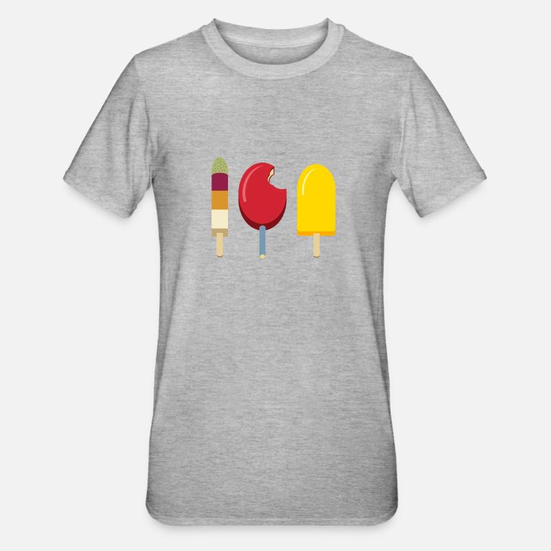 Combo de crème glacée - T-shirt polycoton Unisexe - gris chiné