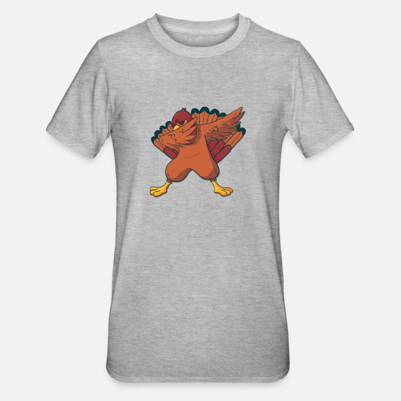 dabbing de dinde - T-shirt polycoton Unisexe - gris chiné