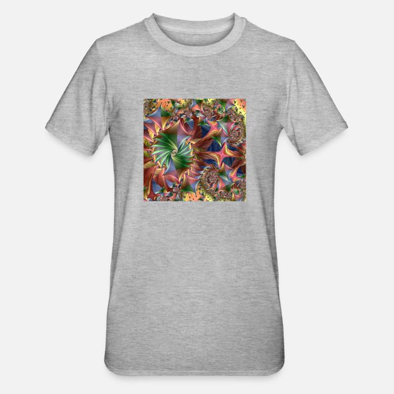 Diamond pattern colorful - Unisex Polycotton T-Shirt - heather grey