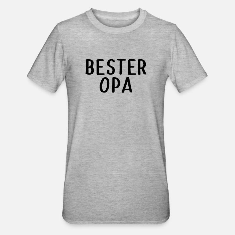 Bester Opa - Unisex Polycotton T-Shirt - Grau meliert