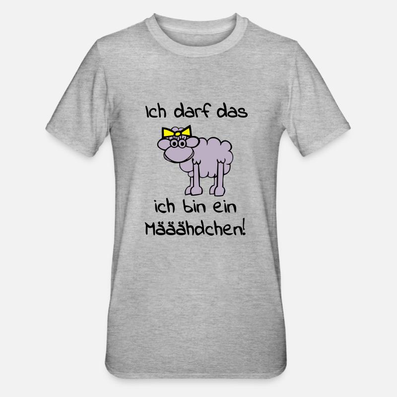 maeaeaehdchen_darf_das_3f - Unisex Polycotton T-Shirt - heather grey