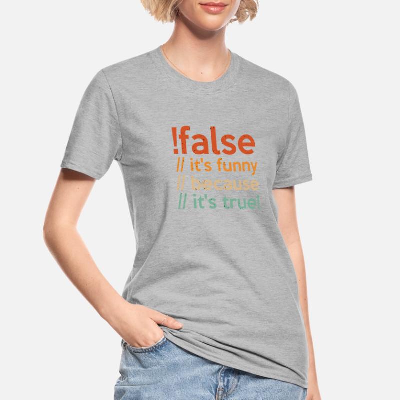 Programmierer false true Informatiker Student Code Unisex Polycotton T-Shirt