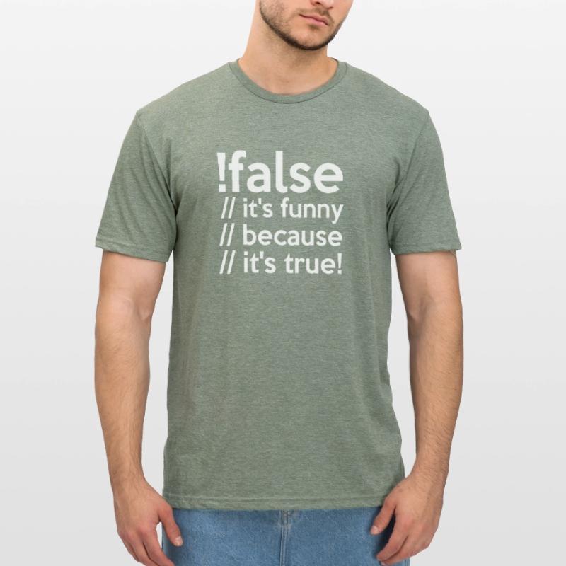 Programmierer false true Informatiker Student Code Unisex Polycotton T-Shirt
