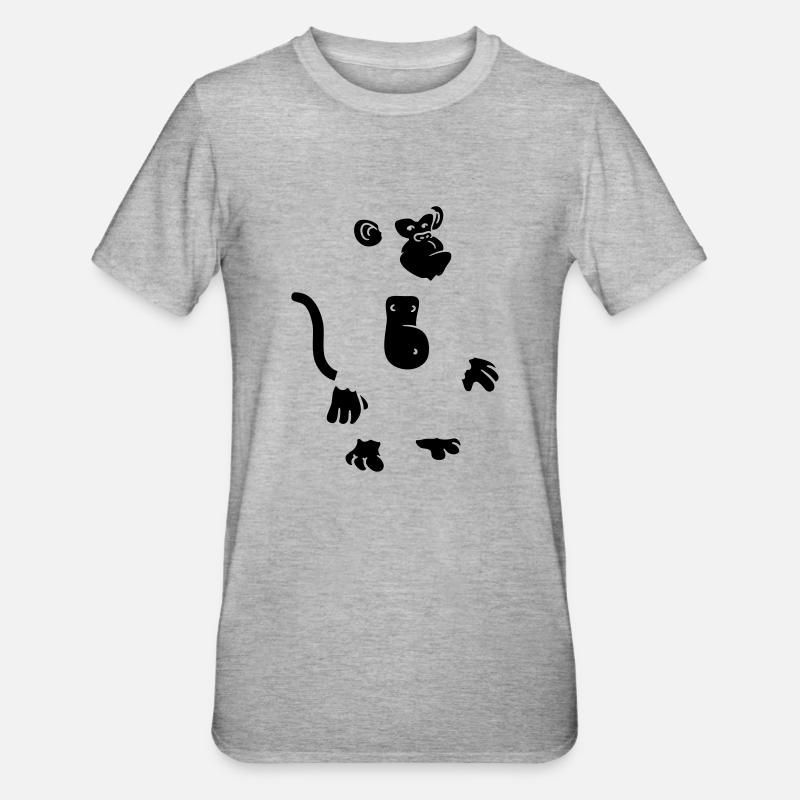 Conception de singe cool - T-shirt polycoton Unisexe - gris chiné
