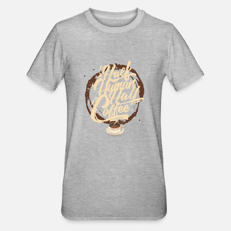 Coffee - Unisex Polycotton T-Shirt - heather grey
