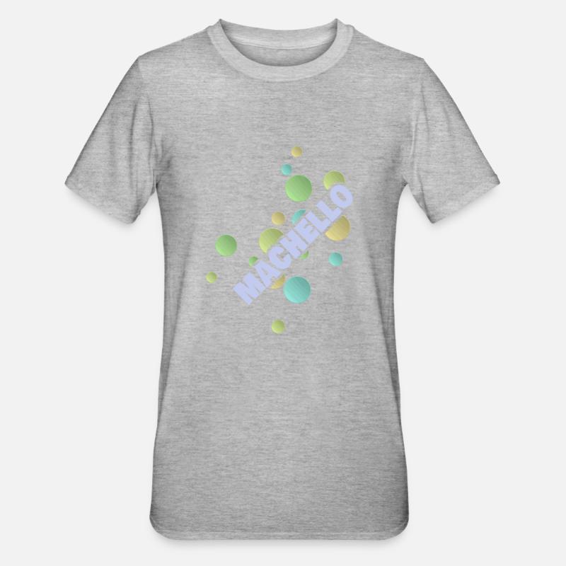 Uni Machello - Unisex Polycotton T-Shirt - Grau meliert