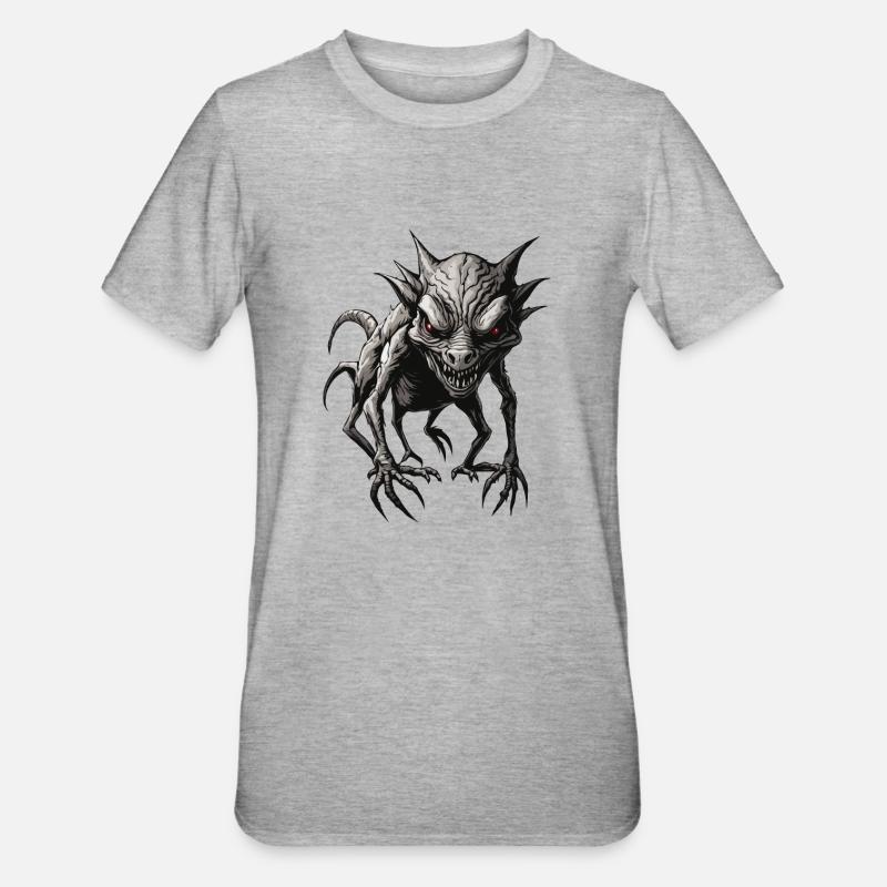 Chupacabra / Créature suceuse / Monstre /Espagne - T-shirt polycoton Unisexe - gris chiné
