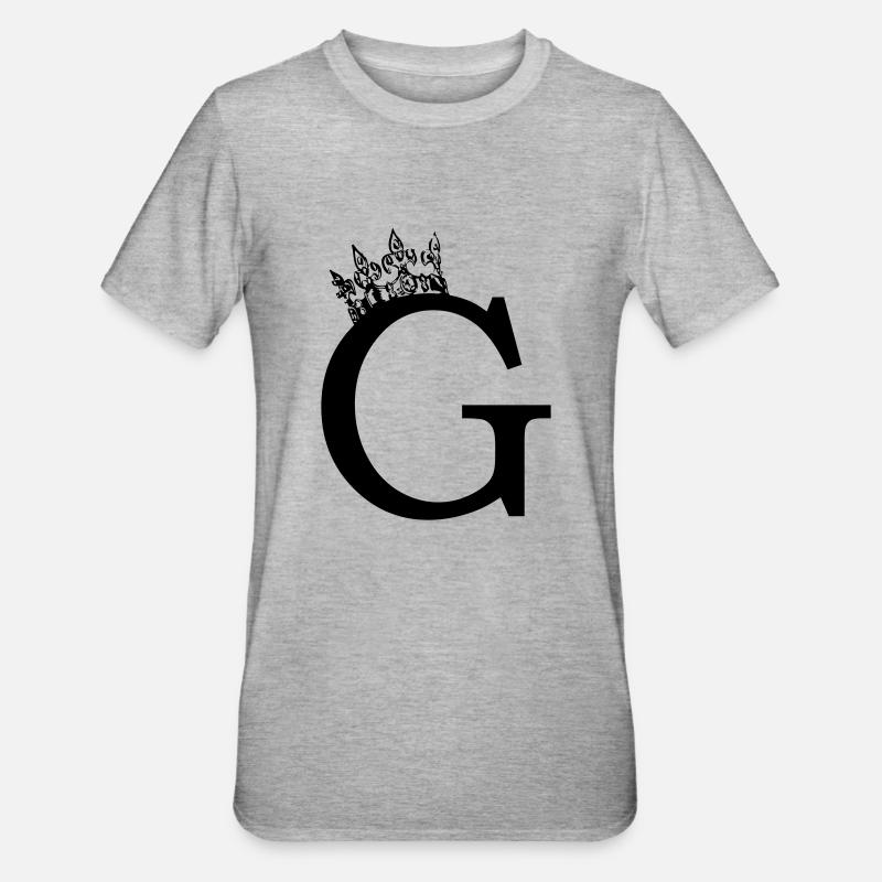 krone G - Unisex Polycotton T-Shirt - Grau meliert