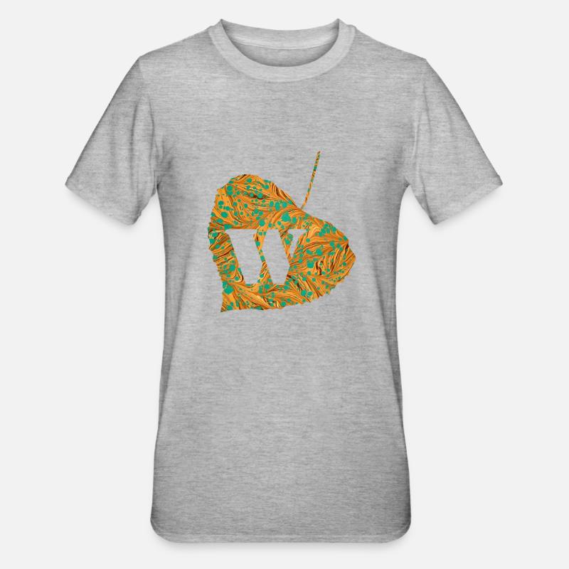 blatt e 95 w - Unisex Polycotton T-Shirt - Grau meliert