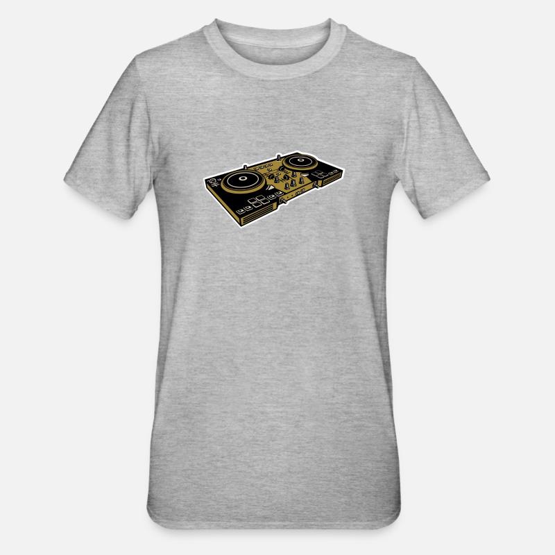 Platines DJ - T-shirt polycoton Unisexe - gris chiné