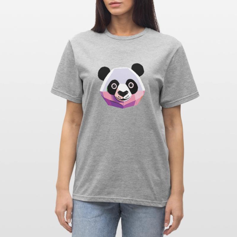 Panda Low Poly T-shirt polycoton Unisexe