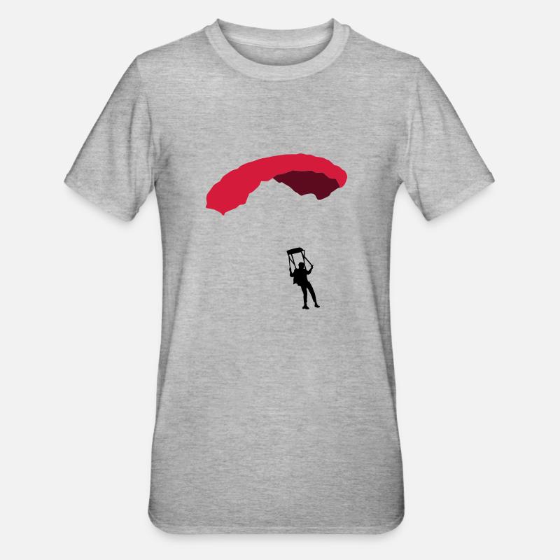 fallschirm_3c - Unisex Polycotton T-Shirt - heather grey