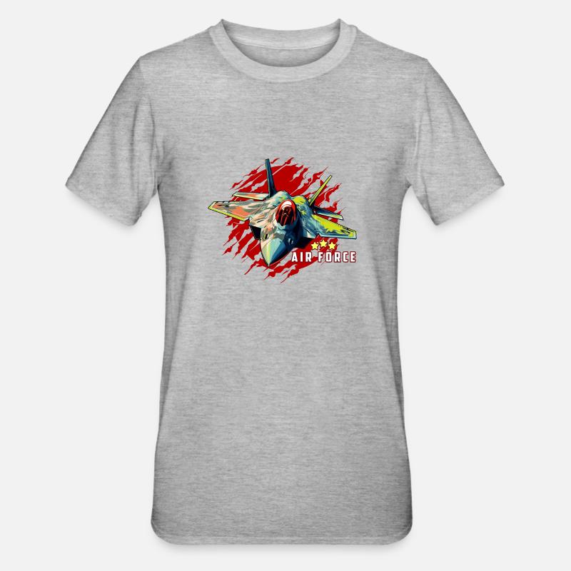 AIR FORCE - T-shirt polycoton Unisexe - gris chiné