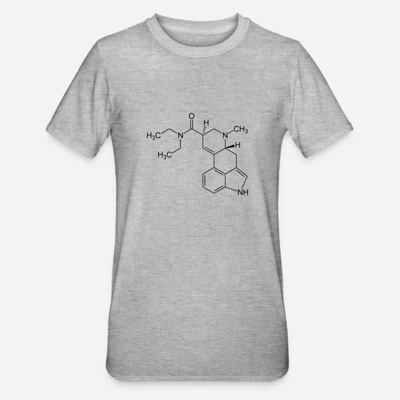 LSD molecule - Unisex Polycotton T-Shirt - heather grey