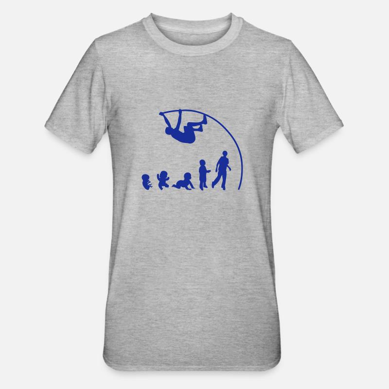 Evolution pole vault perch - Unisex Polycotton T-Shirt - heather grey