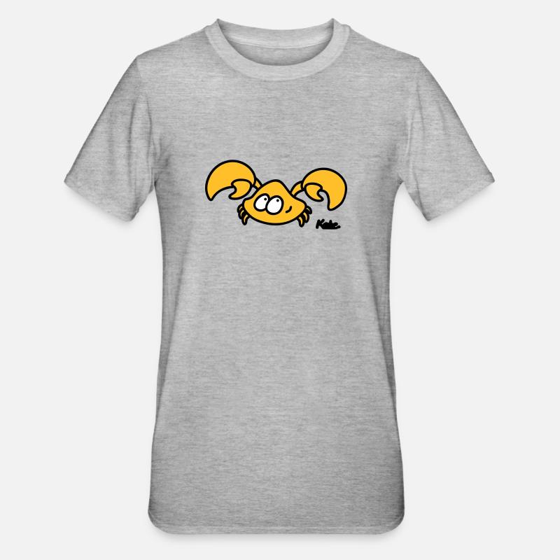Crabe (3c) - T-shirt polycoton Unisexe - gris chiné