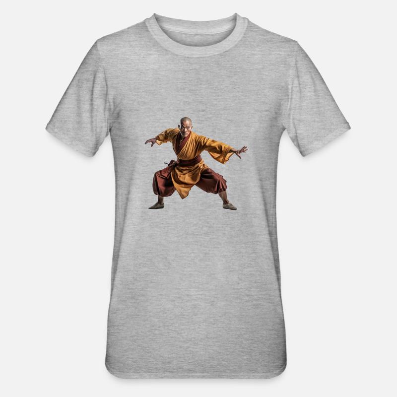 Shaolin - T-shirt polycoton Unisexe - gris chiné