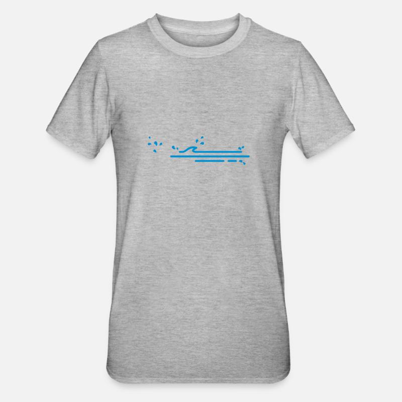 trajectoire de descente / Slidepath (1c) - T-shirt polycoton Unisexe - gris chiné