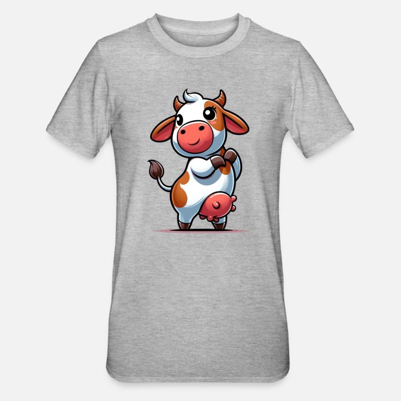Ko - Polycotton-T-shirt unisex - gråmelerad