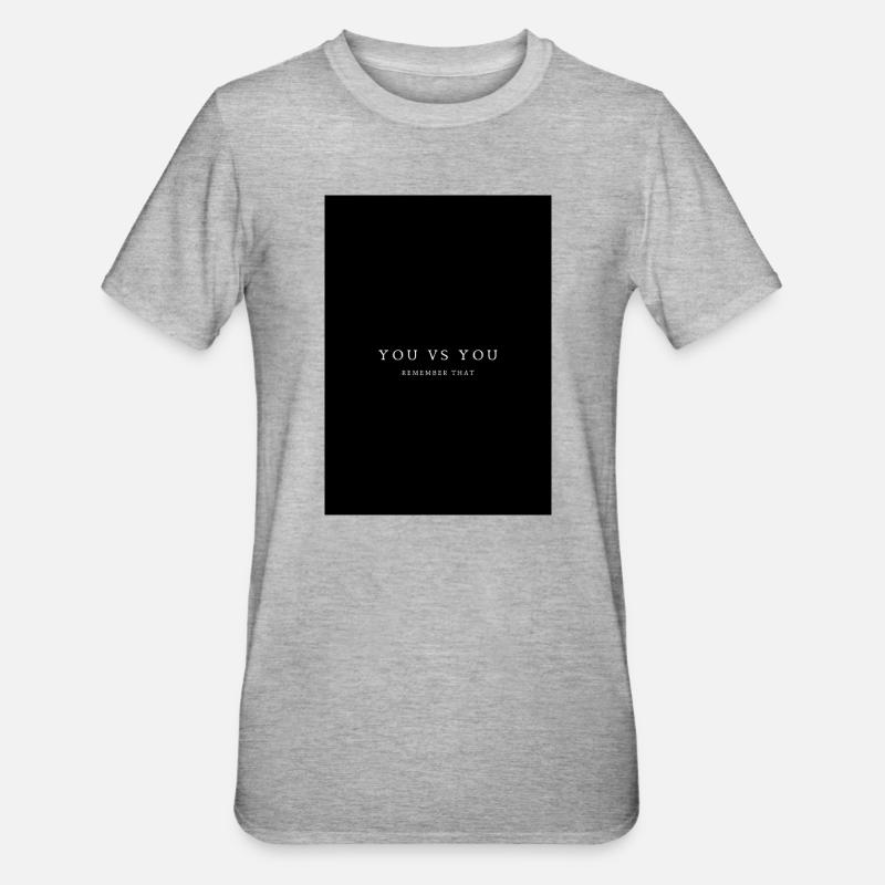 Du gegen Dich – Remember That - Unisex Polycotton T-Shirt - Grau meliert