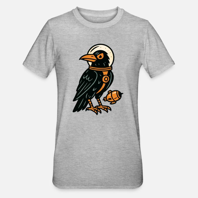 Corbeau style Comics - T-shirt polycoton Unisexe - gris chiné