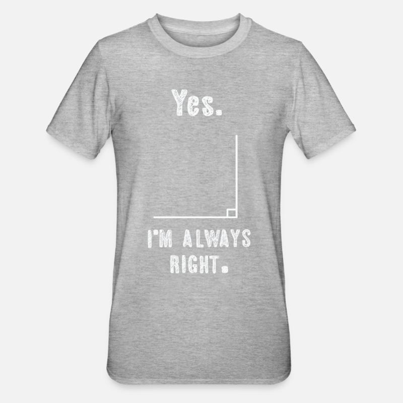 Funny Math Quote Math Teacher Math Sayings - Unisex Polycotton T-Shirt - heather grey