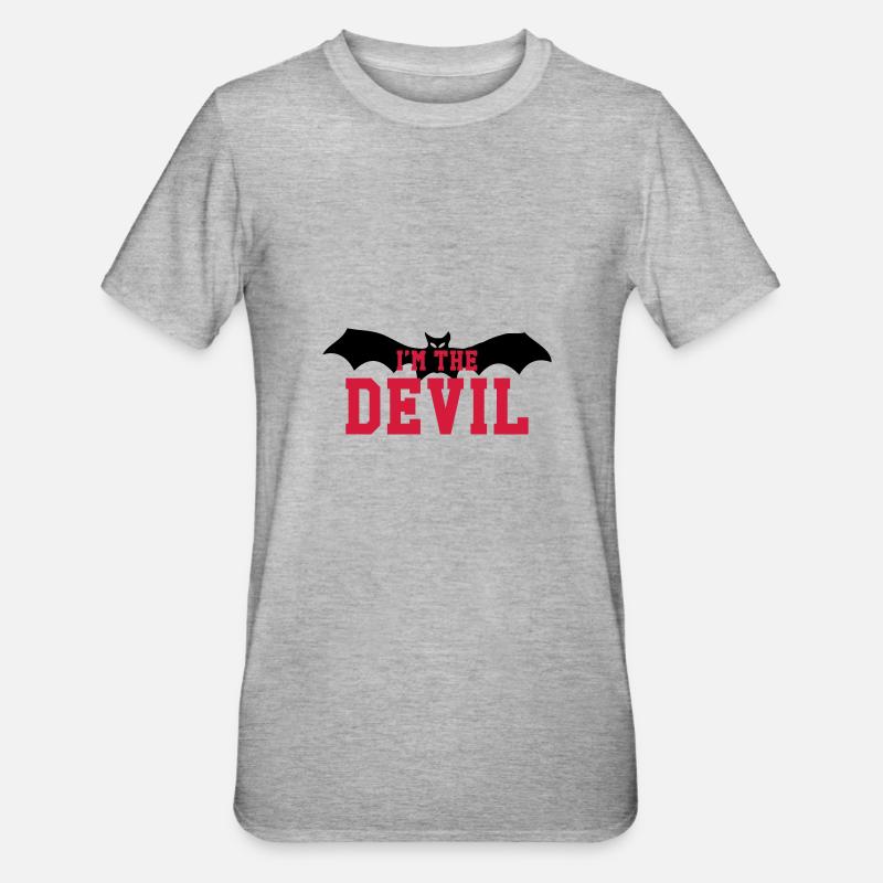 I'm the DEVIL - T-shirt polycoton Unisexe - gris chiné