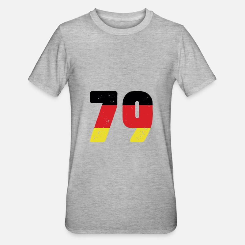 79 Number Jersey Germany - Unisex Polycotton T-Shirt - heather grey