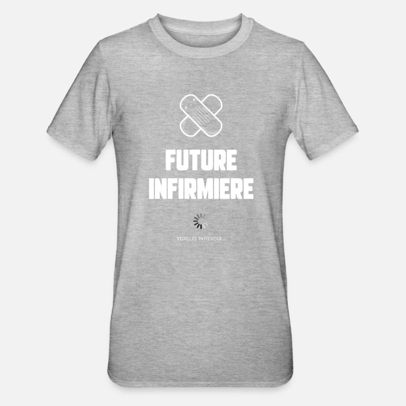Future infirmière - T-shirt polycoton Unisexe - gris chiné