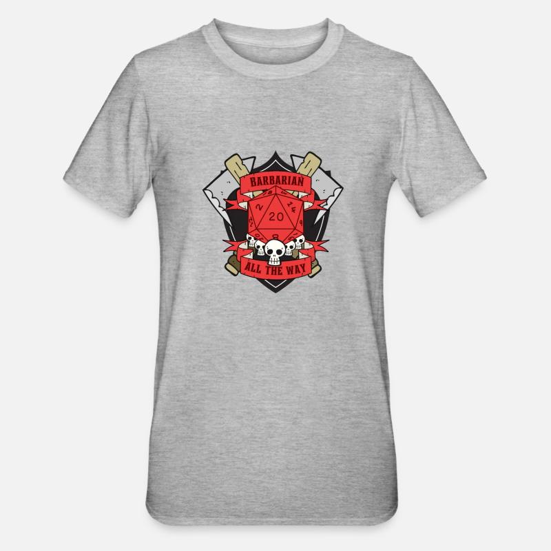 Barbare Tout le Chemin Rouge - T-shirt polycoton Unisexe - gris chiné