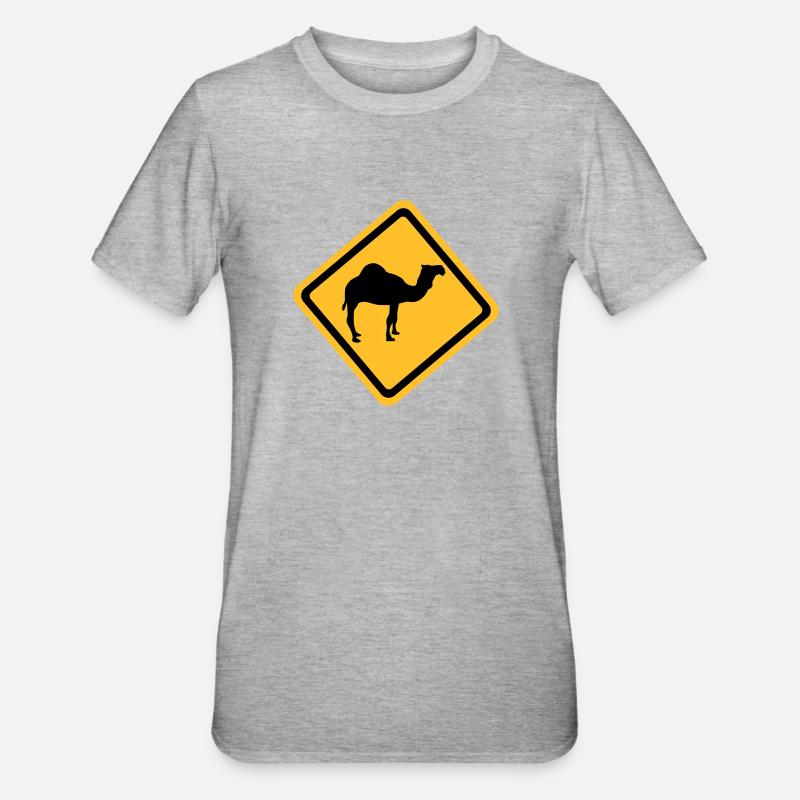 Kamel - Unisex Polycotton T-Shirt - Grau meliert