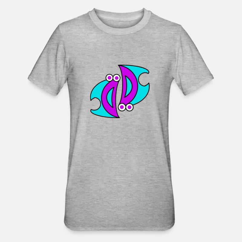 Doppel D.F. - Unisex Polycotton T-Shirt - Grau meliert