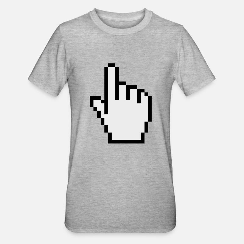 pointer / cursor - Unisex Polycotton T-Shirt - Grau meliert