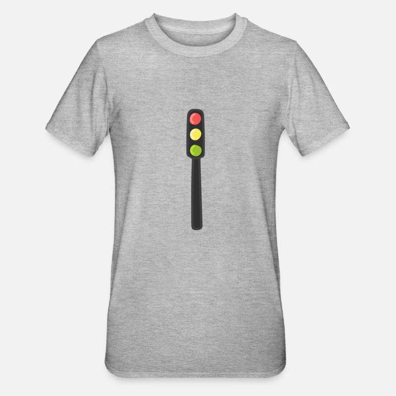 Feux de signalisation - T-shirt polycoton Unisexe - gris chiné