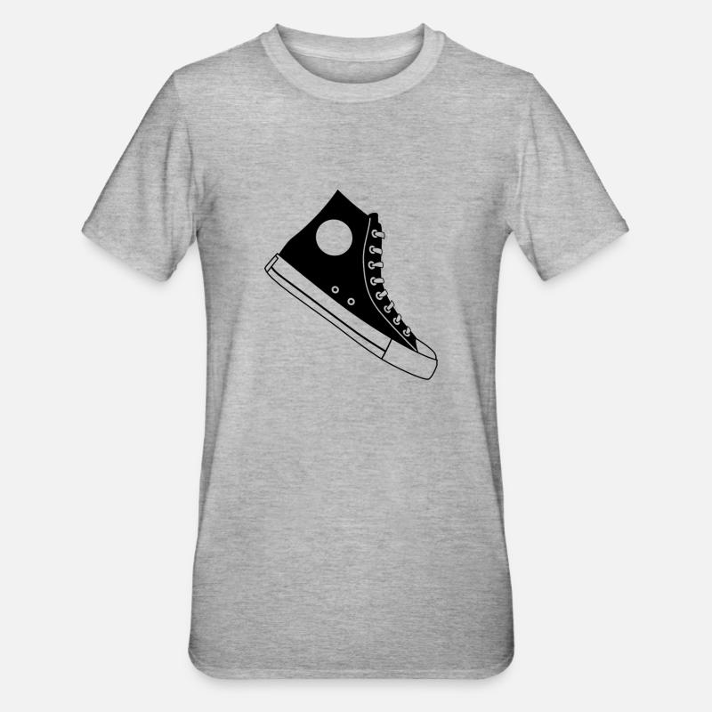 Sneakers Schuhe Freizeit Geschenkidee Schuhe - Unisex Polycotton T-Shirt - Grau meliert